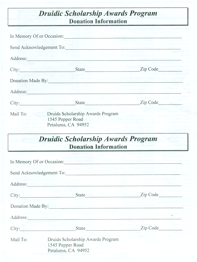 Image of Donation Form